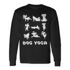 Süßer Yoga Hund Meditation Haustier Hundebesitzer Langarmshirts