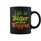 Das Leben Ist Besser Mit Reggae-Musik Jamaicaintage Tassen