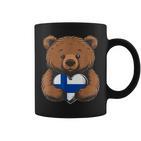 Finnische Wurzeln Bär Herz Finnischertolz Finnland Flagge Tassen