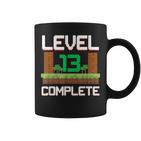 Gamer Kinder 13 Geburtstag Jungen 13 Jahre Level Complete Tassen