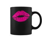 Lippenstift Print 80Er Jahre Hot Pink Lips Kiss Print Lippenprint Tassen