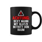 Lustig Glatze Glatzkopfprüche Frisur Achtungexy Mann Tassen