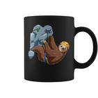 Lustiges Faultier Boulder Klettern Geschenk Tassen