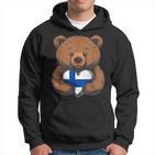 Finnische Wurzeln Bär Herz Finnischertolz Finnland Flagge Kapuzenpullover