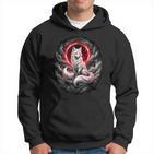 Japanischer Kitsune Wolf Mythologie Kapuzenpullover