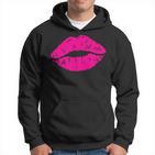Lippenstift Print 80Er Jahre Hot Pink Lips Kiss Print Lippenprint Kapuzenpullover