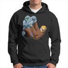 Lustiges Faultier Boulder Klettern Geschenk Kapuzenpullover