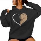 Capybara Für Frauen Mädchen Kinder Capybara Herz Kapuzenpullover für Damen