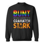 For Future 'Bunt Ist Das Dasein Und Granatenstark' Für Gute Laune -Erwachsenen Chwarz Sweatshirt