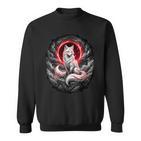 Japanischer Kitsune Wolf Mythologie Sweatshirt