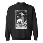 Live Deliciously Tarotkarte Wicca Ziege Heidnisch Okkult Sweatshirt