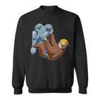 Lustiges Faultier Boulder Klettern Geschenk Sweatshirt
