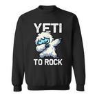 Süßer Dabbing Yeti Lustiger Yeti Zum Rocken Sweatshirt