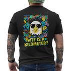 4 Juli Wtf Ist Kilometer Eagle 90Er Jahreintage T-Shirt mit Rückendruck