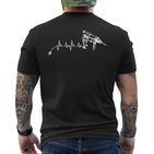 Bohrmaschine Geschenk Handwerkerchreiner Männer Diy Herzschlag T-Shirt mit Rückendruck