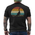 Brachiosaurus Dinosaurier Deko Retrointage Für Dino Fans T-Shirt mit Rückendruck