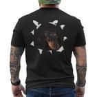 Dackel Dackel Hund T-Shirt mit Rückendruck