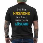 Ich Bin Kasache Ich Finde Immer Eine Lösung Kasachstan T-Shirt mit Rückendruck