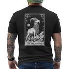 Live Deliciously Tarotkarte Wicca Ziege Heidnisch Okkult T-Shirt mit Rückendruck