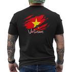 Mitietnam-Flaggeietnam-Ietnam-Flaggeietnam-Karten T-Shirt mit Rückendruck