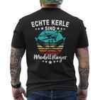 Modellfliegen Modellflug Piloten Modellbauer Modellflieger T-Shirt mit Rückendruck