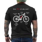 Ohne Akku Ist Alles Doof E-Bike Pedelec Emtb Ebike T-Shirt mit Rückendruck