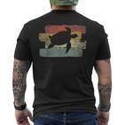 Retrochildkröte Wasserschildkröte Tiere Meer Reptilien T-Shirt mit Rückendruck