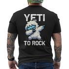 Süßer Dabbing Yeti Lustiger Yeti Zum Rocken T-Shirt mit Rückendruck