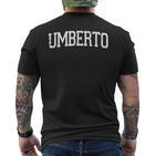 Vintage Personalisierter Name Classic Umberto T-Shirt mit Rückendruck