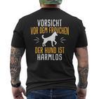 Vorsichtor Dem Frauchen Hundpruch T-Shirt mit Rückendruck
