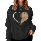 Capybara Für Frauen Mädchen Kinder Capybara Herz Sweatshirt Frauen