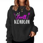 Grill Königin Frauen Am Grill Lustiges Grillen-Outfit Sweatshirt Frauen