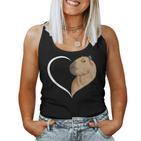 Capybara Für Frauen Mädchen Kinder Capybara Herz Tank Top Frauen