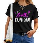 Grill Königin Frauen Am Grill Lustiges Grillen-Outfit T-shirt Frauen