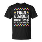 2000Er Outfit Damen 2000Er Geschenke Herren Retro Party Chwarz Erwachsene T-Shirt