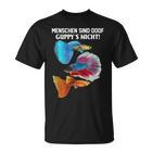 Aquarianer Aquaristik Aquarium Lustigerpruch Guppy T-Shirt