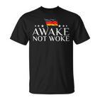 Awake Not Woke Anti-Zensur Redefreiheit T-Shirt