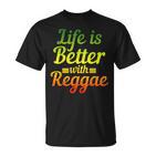 Das Leben Ist Besser Mit Reggae-Musik Jamaicaintage T-Shirt