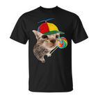 Dumme Katze Mit Lutscher-Meme T-Shirt