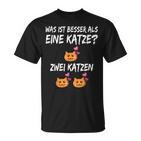 Was Ist Besser Als Eine Katze Katzenpruch Geschenk T-Shirt