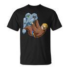 Lustiges Faultier Boulder Klettern Geschenk T-Shirt