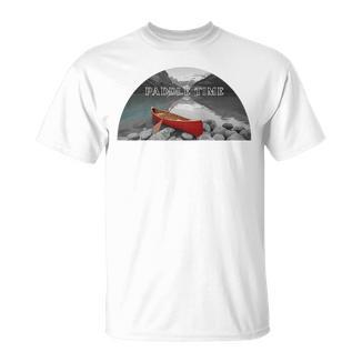 Canoe Lover Time To Paddle Raglan Baseball Tee T-Shirt - Paddle Life
