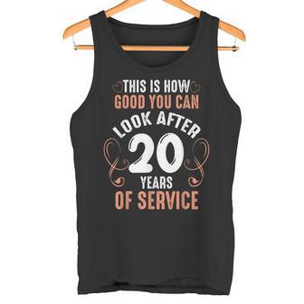 20 Años Deervicio Aniversario De Trabajo Celebración Del Compañero De Trabajo Camiseta sin mangas - Regaloses