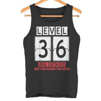 36º Aniversario De Bodas Desbloqueado Nivel 36 Cumpleaños Camiseta sin mangas - Regaloses