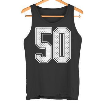 50 Deportiva Con Número 50 Color Blanco Camiseta sin mangas - Regaloses