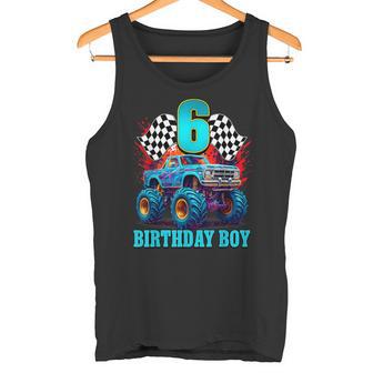 6 Jahre Alt 6 Geburtstag Jungen Monster Truck Auto Tank Top - Geschenkecke
