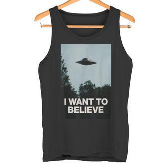Alien Ufo Bekleidung I Want To Believe Tank Top - Geschenkecke