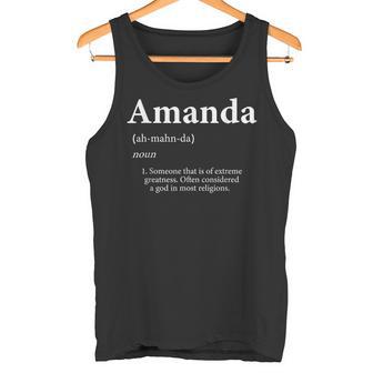 Amanda Definition Bonito Regalo Para Amanda Camiseta sin mangas - Regaloses