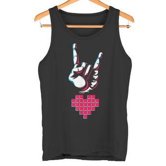 Amor Corazón Rock And Roll Relación Amor Romántico Pareja Camiseta sin mangas - Regaloses