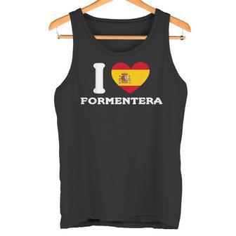 Bandera De España I Love Formentera Ibiza Heart Camiseta sin mangas - Regaloses